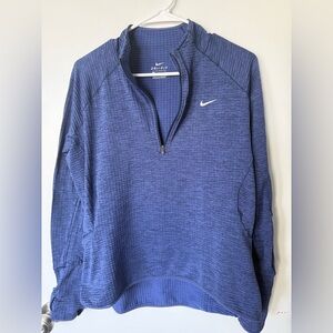 Nike Dri-FIT Blue Fleece grid light 1/4 zip Pullover